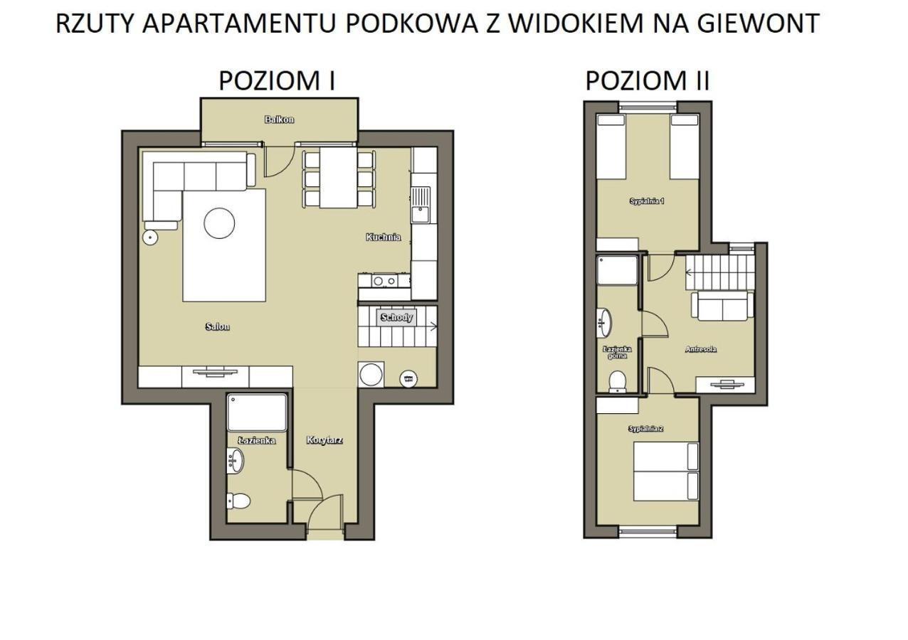Apartament Podkowa Z Widokiem Na Giewont Косьцелісько Екстер'єр фото